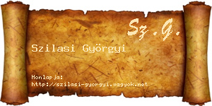Szilasi Györgyi névjegykártya