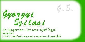 gyorgyi szilasi business card